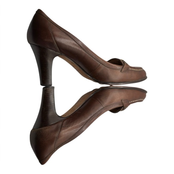 Joan & David Brown Leather Pumps Size 9.5 Heels Women’s Classic Heels - Picture 6 of 13